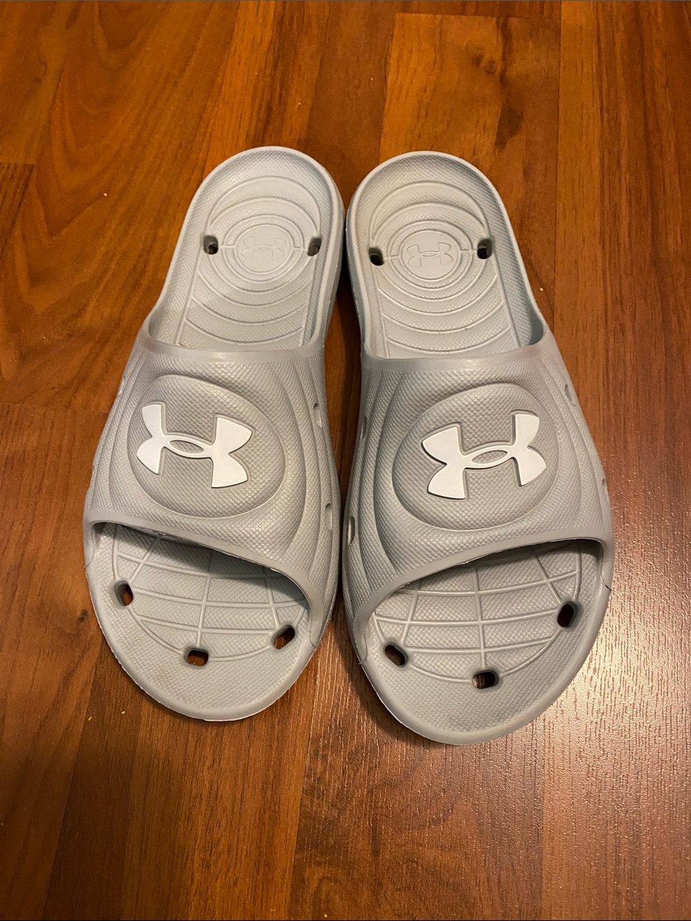 Under Armour Gray Slide Sandals